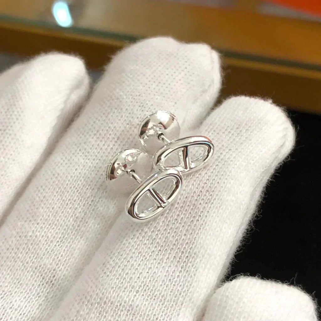 [Luxe] PETITES BOUCLES D'OREILLES CHAINE OR ET ARGENT