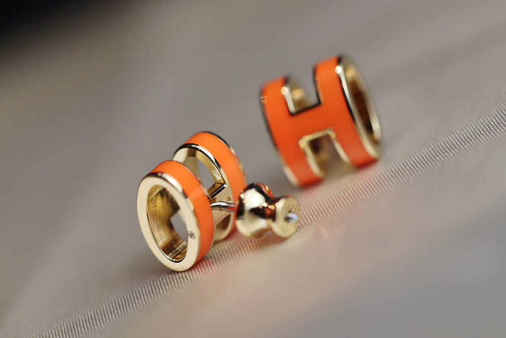 [Luxe]Boucles d'oreilles MINI POP H ORANGE