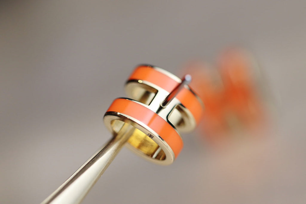 [Luxe]Boucles d'oreilles MINI POP H ORANGE