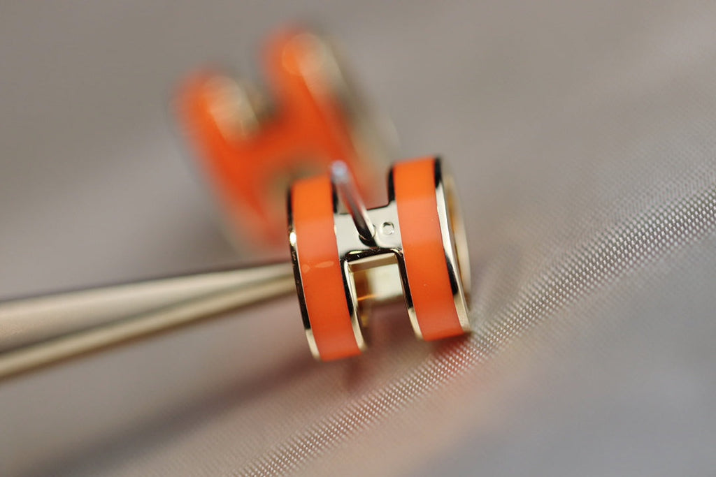 [Luxe]Boucles d'oreilles MINI POP H ORANGE