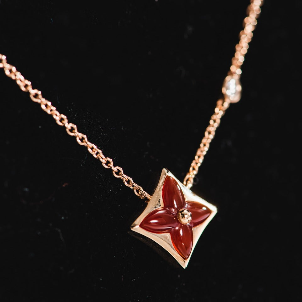 [Luxe] COLLIER ÉTOILE OR ROSE 1 DIAMANT