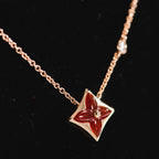 [Luxe] COLLIER ÉTOILE OR ROSE 1 DIAMANT