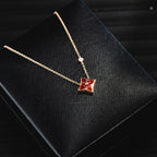 [Luxe] COLLIER ÉTOILE OR ROSE 1 DIAMANT