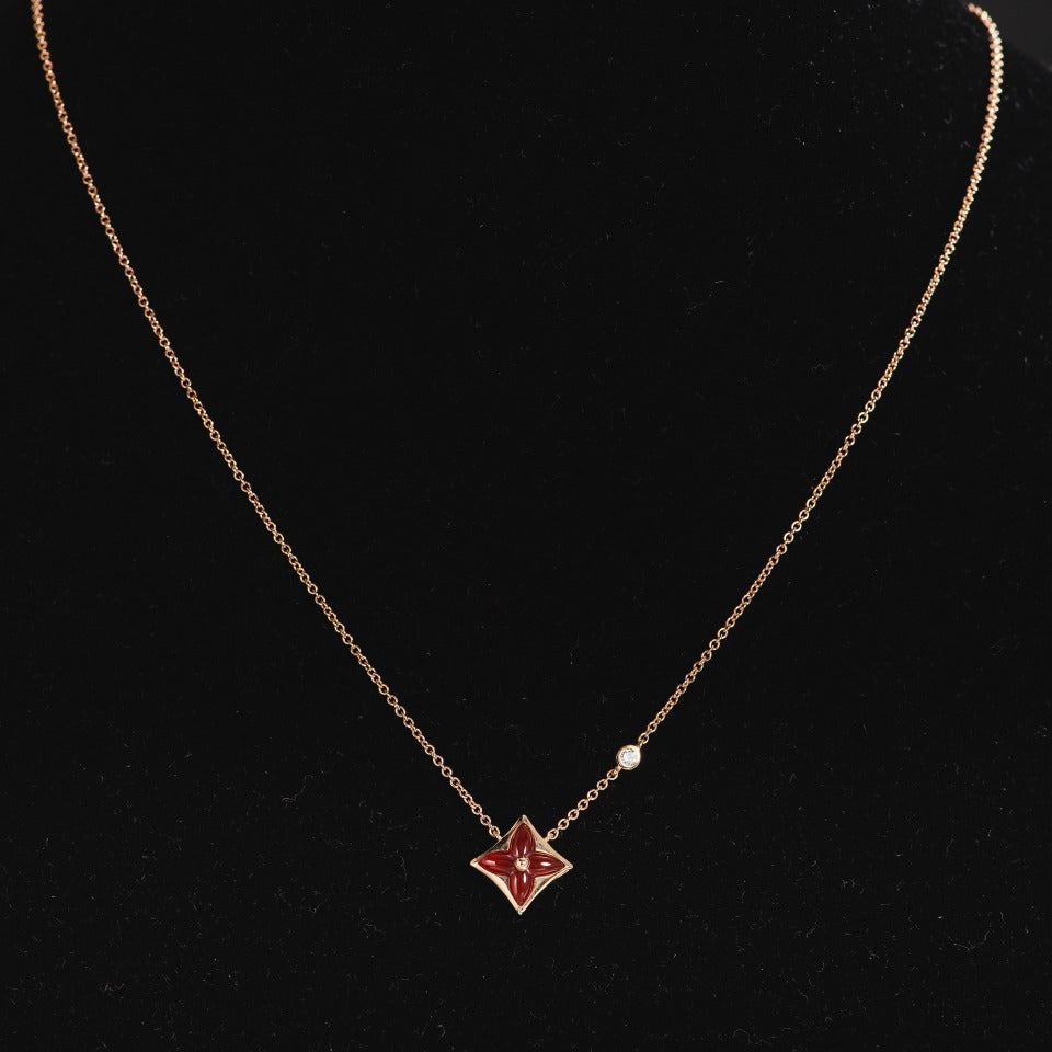 [Luxe] COLLIER ÉTOILE OR ROSE 1 DIAMANT