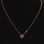 [Luxe] COLLIER ÉTOILE OR ROSE 1 DIAMANT