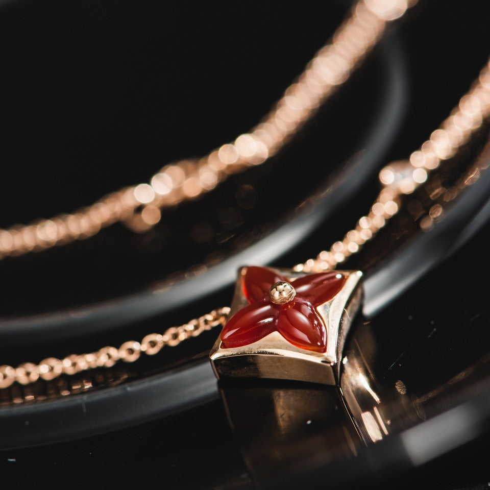 [Luxe] COLLIER ÉTOILE OR ROSE 1 DIAMANT