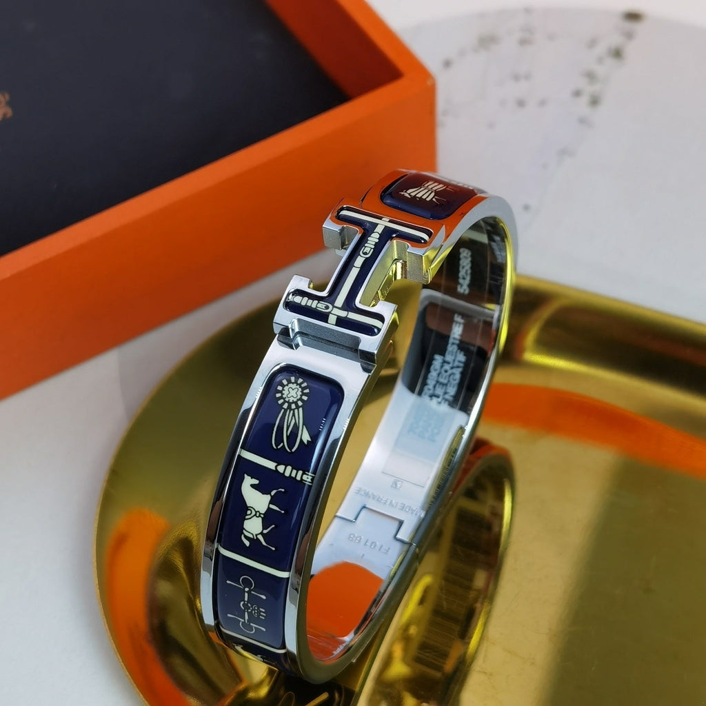 [Luxe]BRACELET H COUVERTURES BLEU FONCÉ
