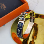 [Luxe]BRACELET H COUVERTURES BLEU FONCÉ