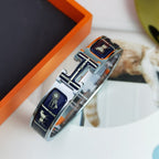 [Luxe]BRACELET H COUVERTURES BLEU FONCÉ