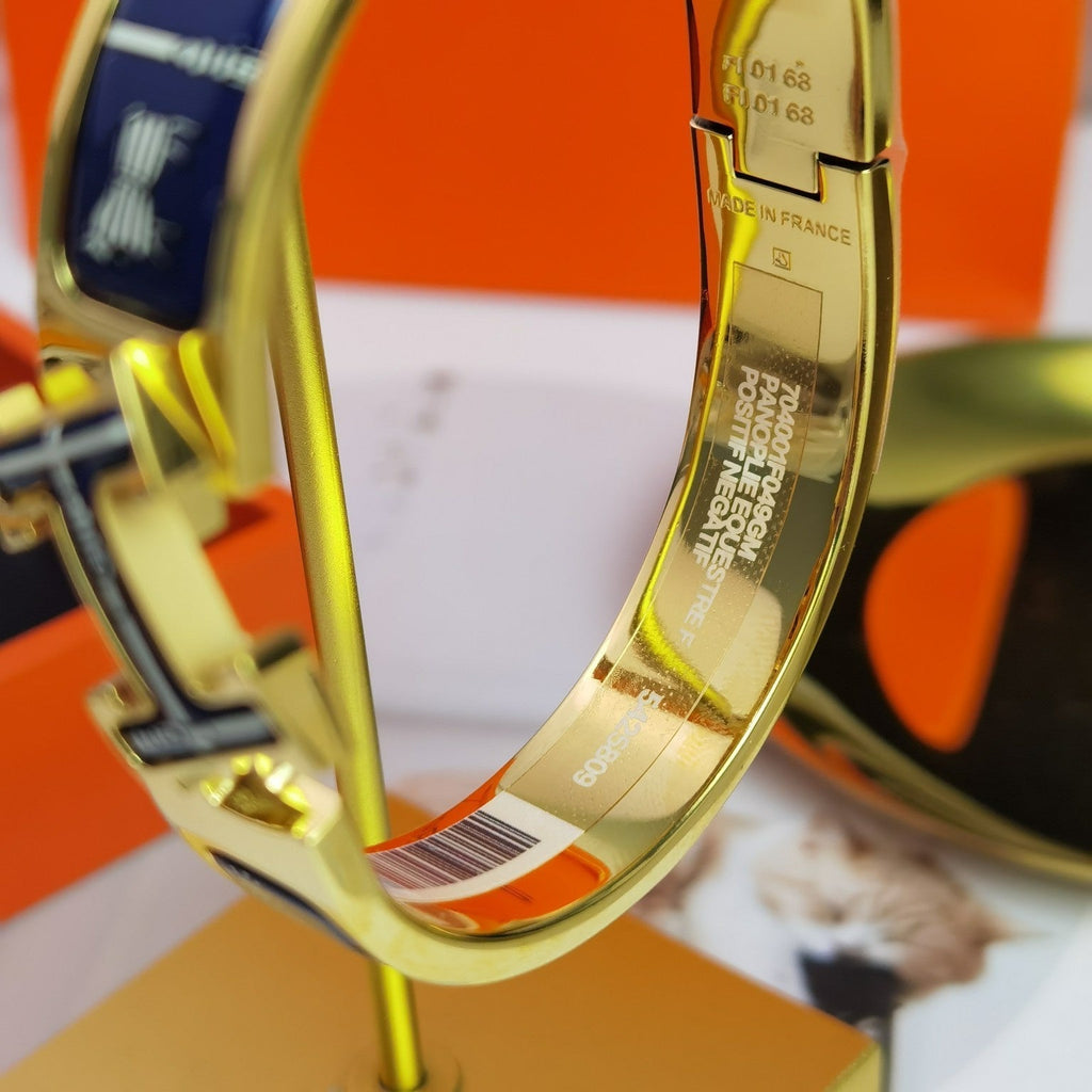 [Luxe]BRACELET H COUVERTURES BLEU FONCÉ
