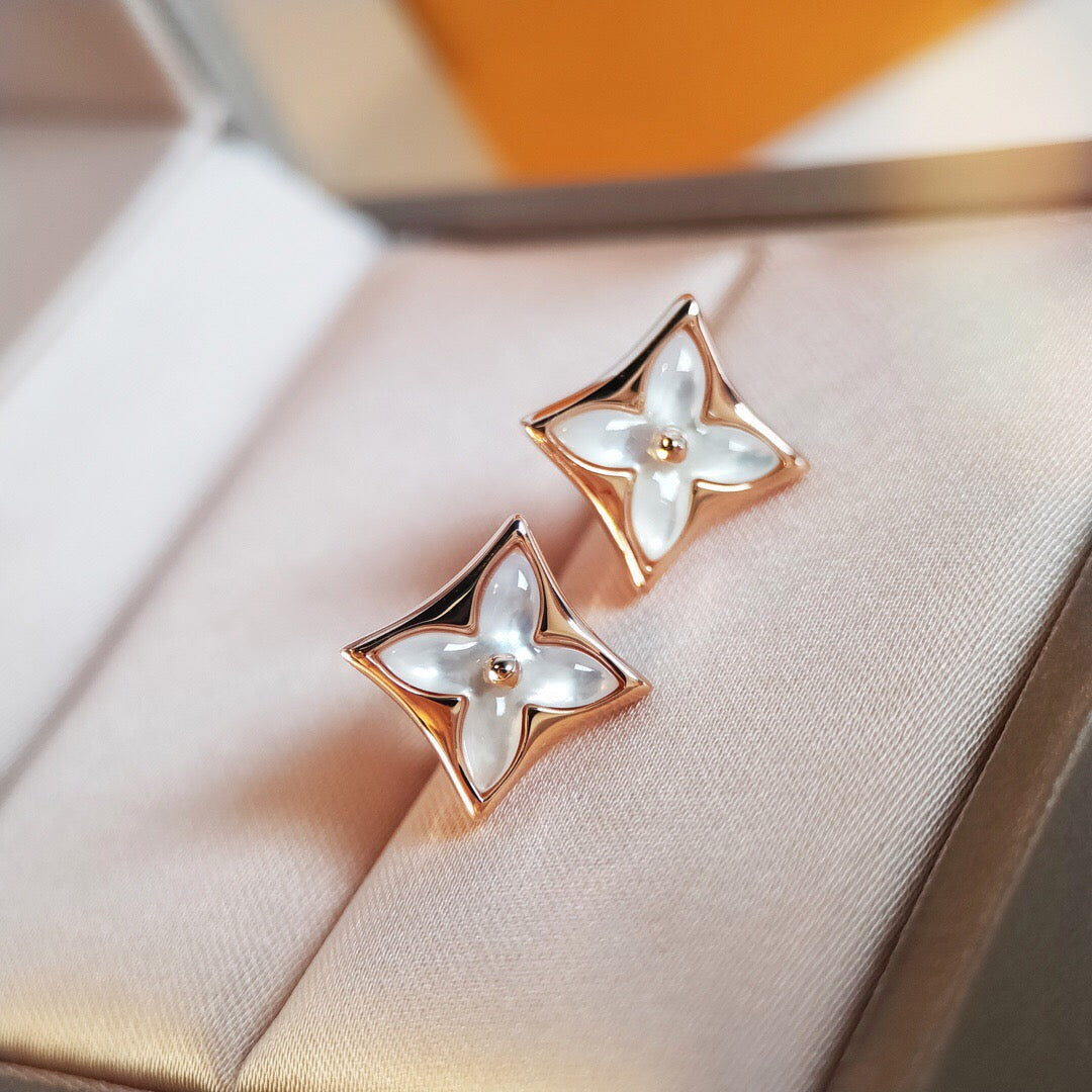 [Luxe]Boucles d'oreilles étoile en or rose