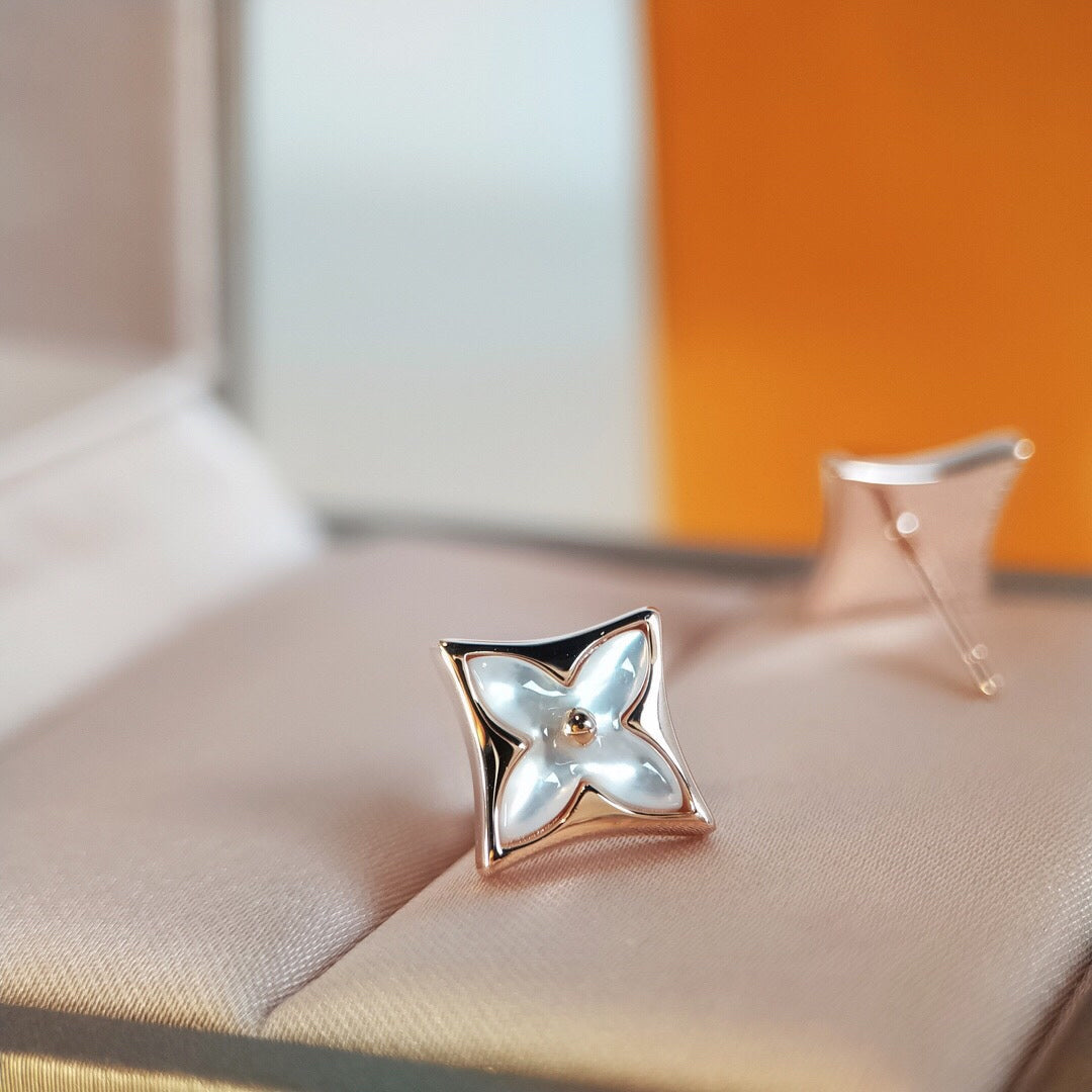 [Luxe]Boucles d'oreilles étoile en or rose