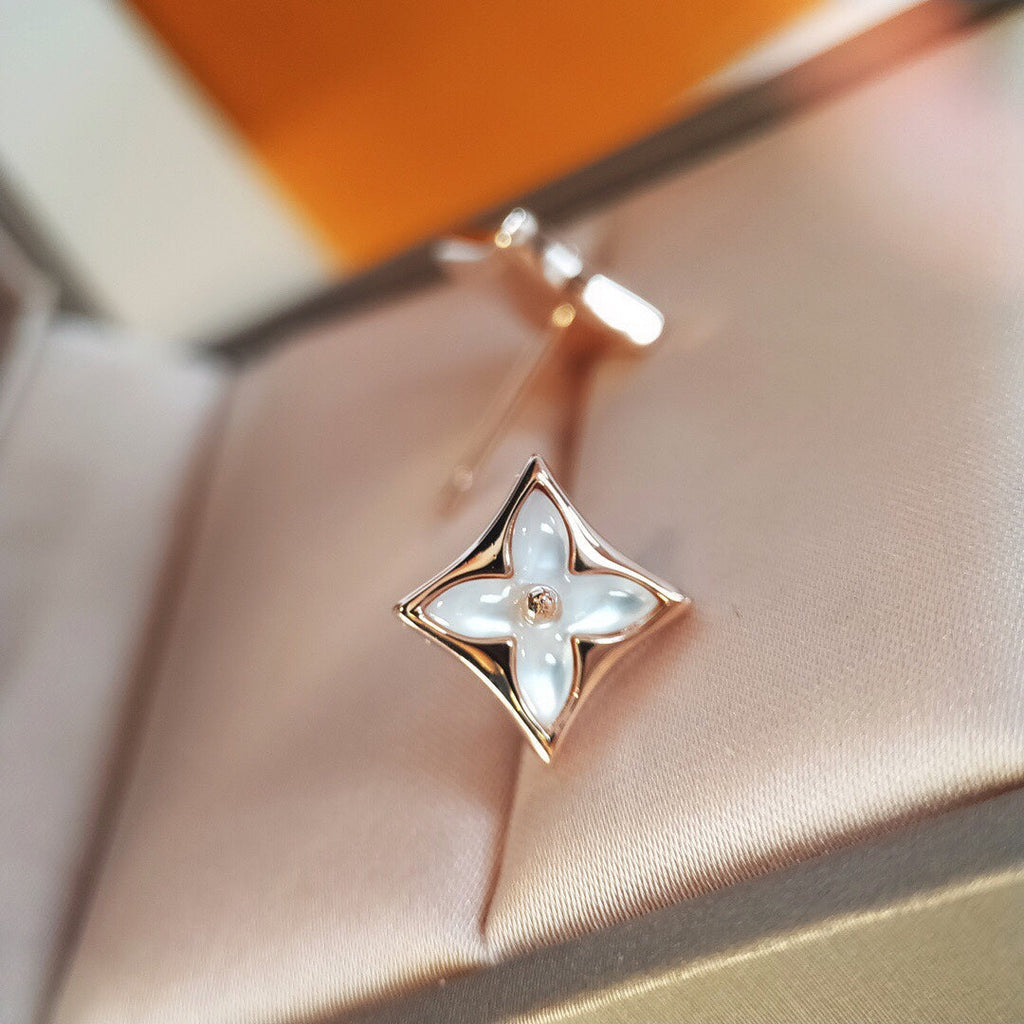 [Luxe]Boucles d'oreilles étoile en or rose