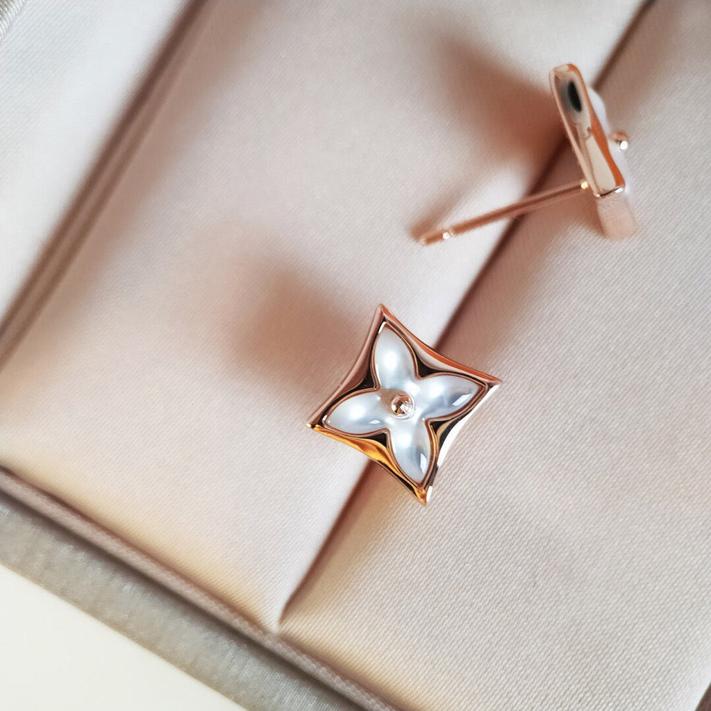 [Luxe]Boucles d'oreilles étoile en or rose