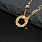 [Luxe Jewelry]LOVE NECKLACE 16MM 2 DIAMONDS