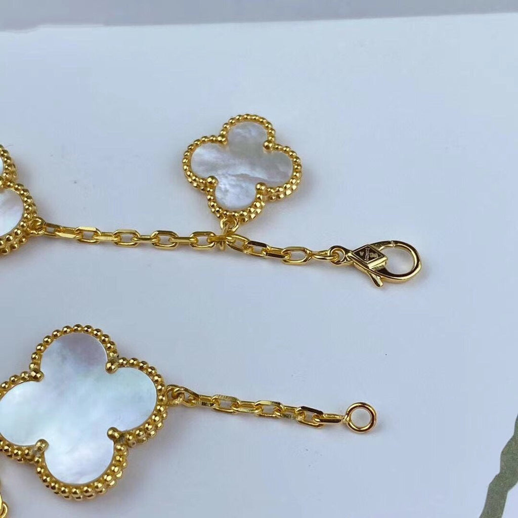 [Luxe]MAGIC CLOVER MOP GOLD BRACELET 5 MOTIFS