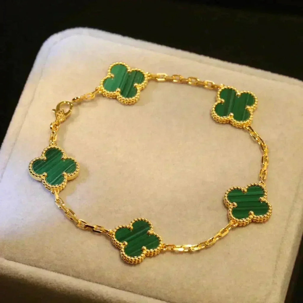 [LUXE]Clover 5 Motifs  Duo Bracelet Stack Set
