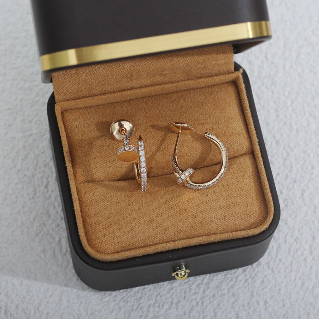 [Luxe Jewelry]JUSTE FULL DIAMOND SMALL EARRINGS