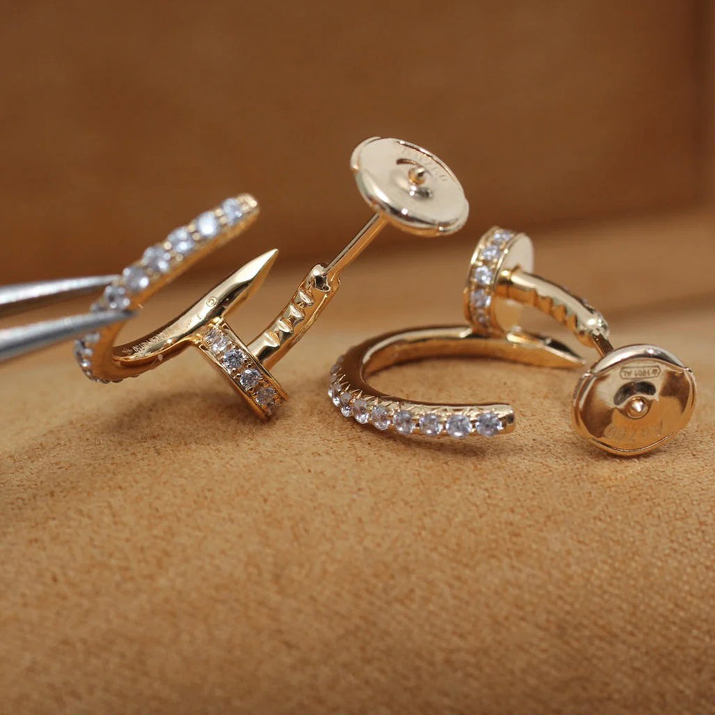 [Luxe Jewelry]JUSTE FULL DIAMOND SMALL EARRINGS