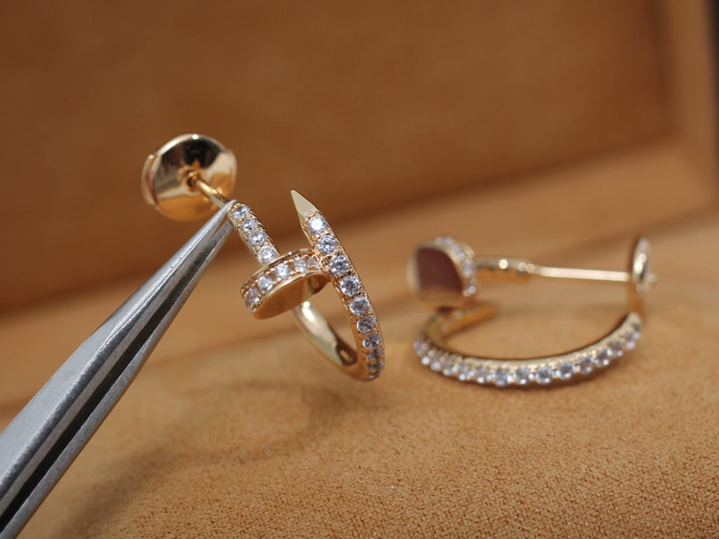 [Luxe]JUSTE EARRINGS 12.75MM PINK GOLD DIAMOND