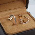 [Luxe Jewelry]JUSTE FULL DIAMOND SMALL EARRINGS
