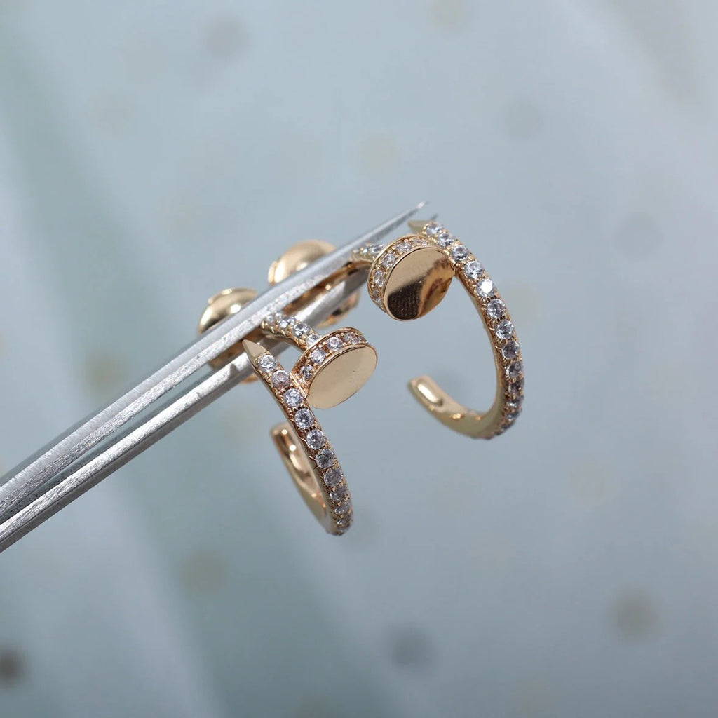 [Luxe Jewelry]JUSTE FULL DIAMOND SMALL EARRINGS