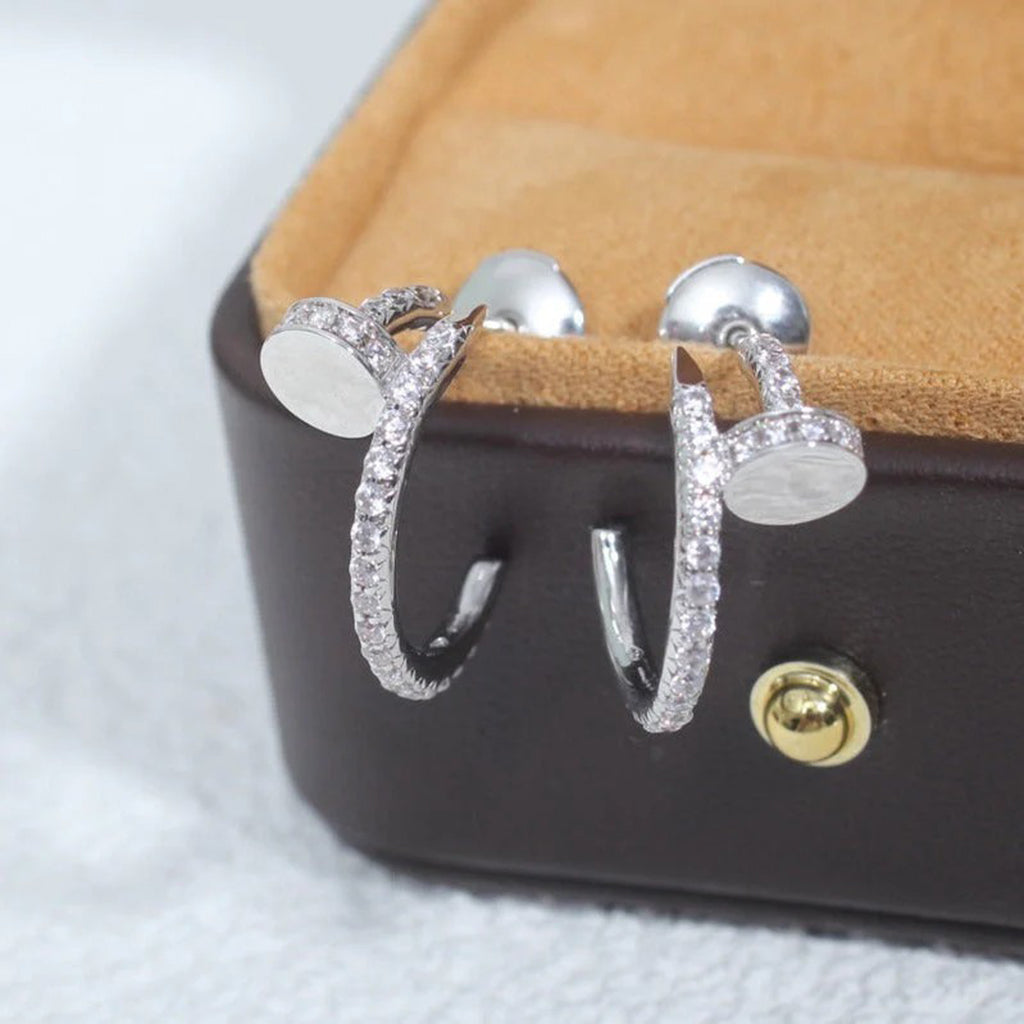 [Luxe Jewelry]JUSTE FULL DIAMOND SMALL EARRINGS