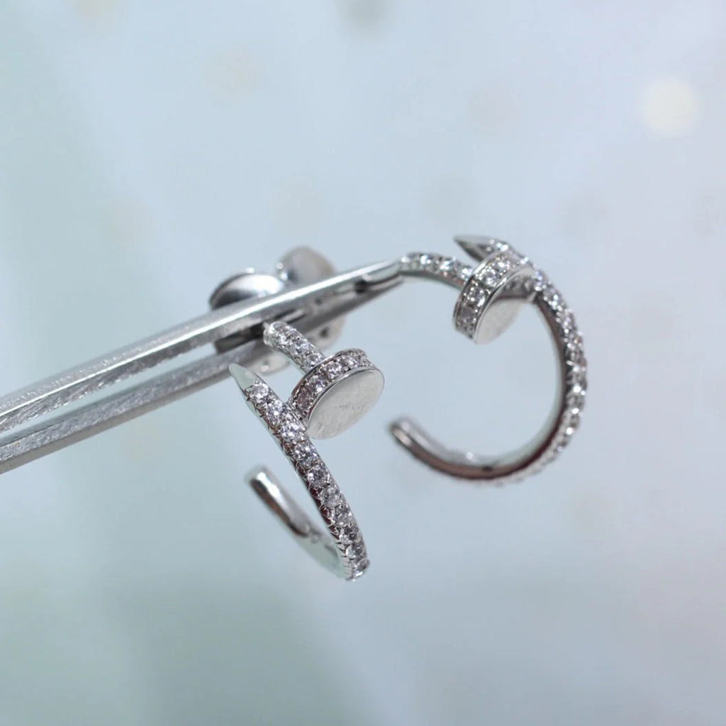 [Luxe Jewelry]JUSTE FULL DIAMOND SMALL EARRINGS