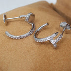 [Luxe Jewelry]JUSTE FULL DIAMOND SMALL EARRINGS