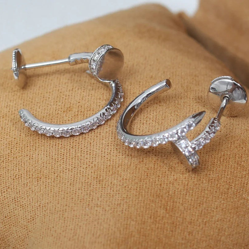[Luxe Jewelry]JUSTE FULL DIAMOND SMALL EARRINGS