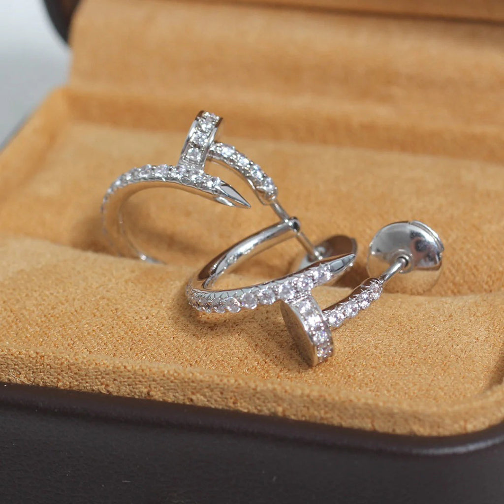 [Luxe Jewelry]JUSTE FULL DIAMOND SMALL EARRINGS