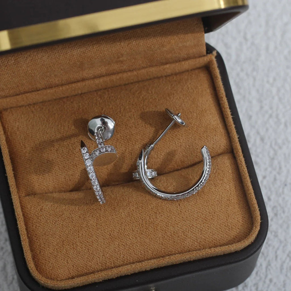 [Luxe Jewelry]JUSTE FULL DIAMOND SMALL EARRINGS