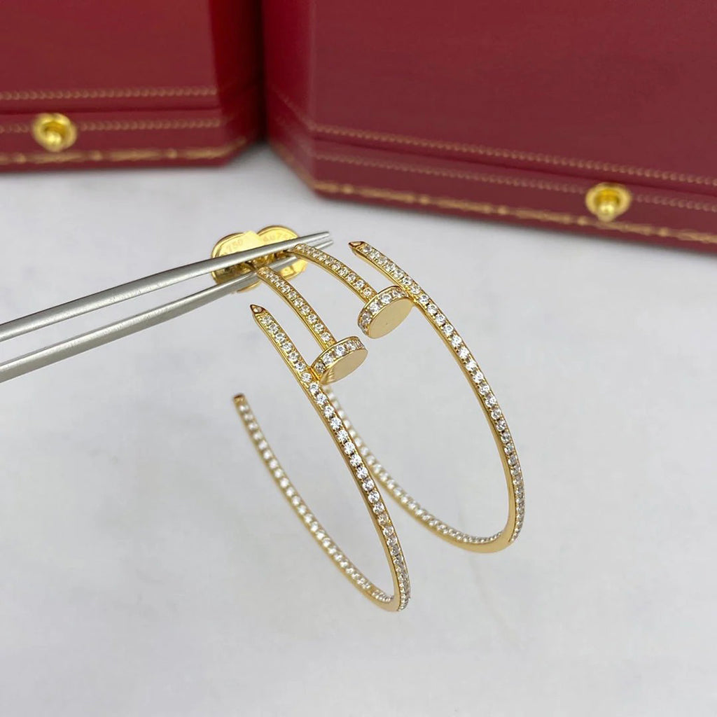 [Luxe Jewelry]JUSTE FULL DIAMOND LARGE EARRINGS