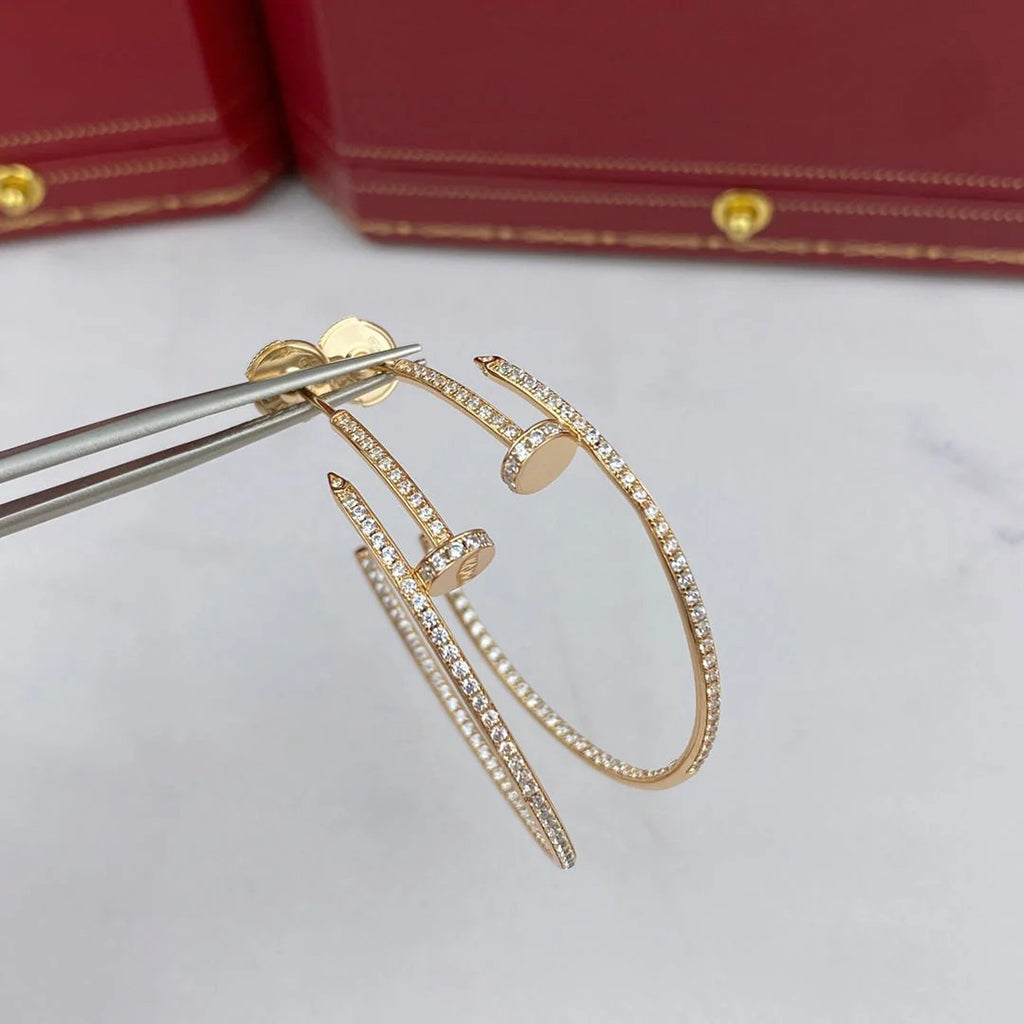 [Luxe Jewelry]JUSTE FULL DIAMOND LARGE EARRINGS