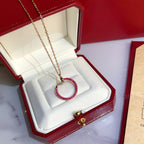 [Luxe Jewelry]JUSTE NECKLACE RED FULL DIAMONDS