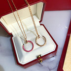 [Luxe Jewelry]JUSTE NECKLACE RED FULL DIAMONDS