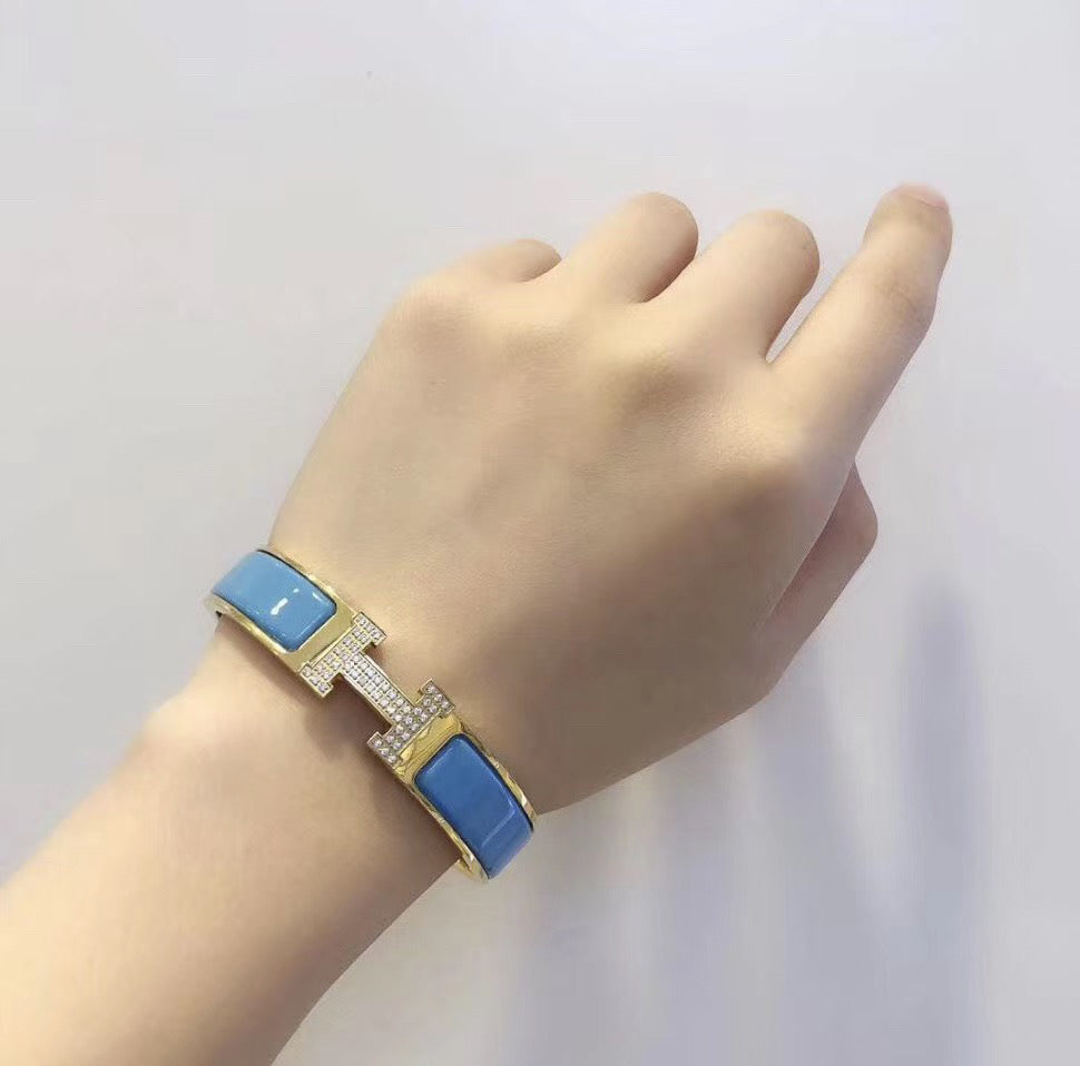 [Luxe]H クラウド ブルー ブレスレット ゴールド ダイヤモンド