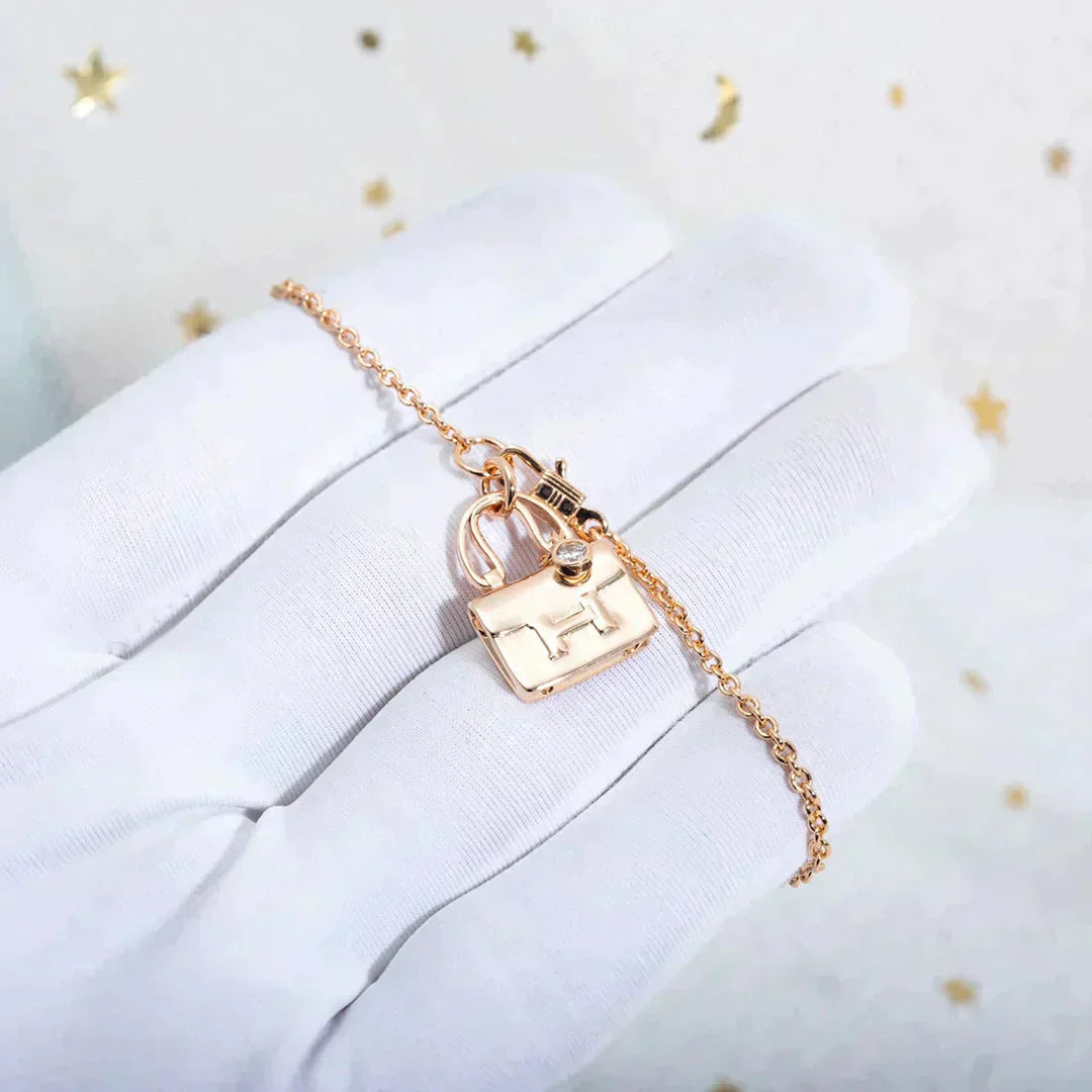 [Luxe] COLLIER AMULETTE PÉDANT OR ROSE