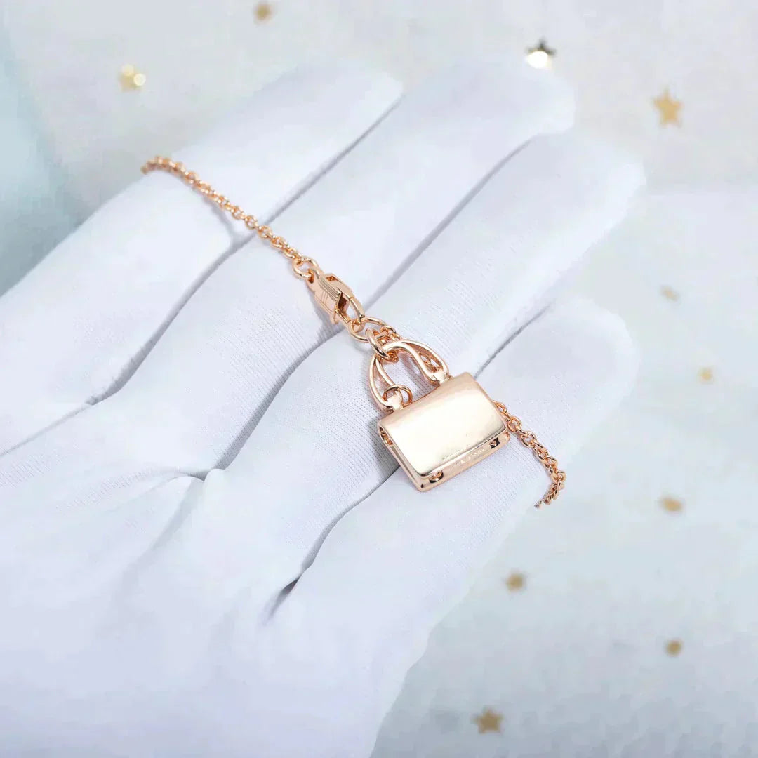 [Luxe] COLLIER AMULETTE PÉDANT OR ROSE