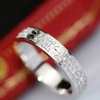 [Luxe Jewelry]LOVE RING 4.0MM DIAMOND PAVED