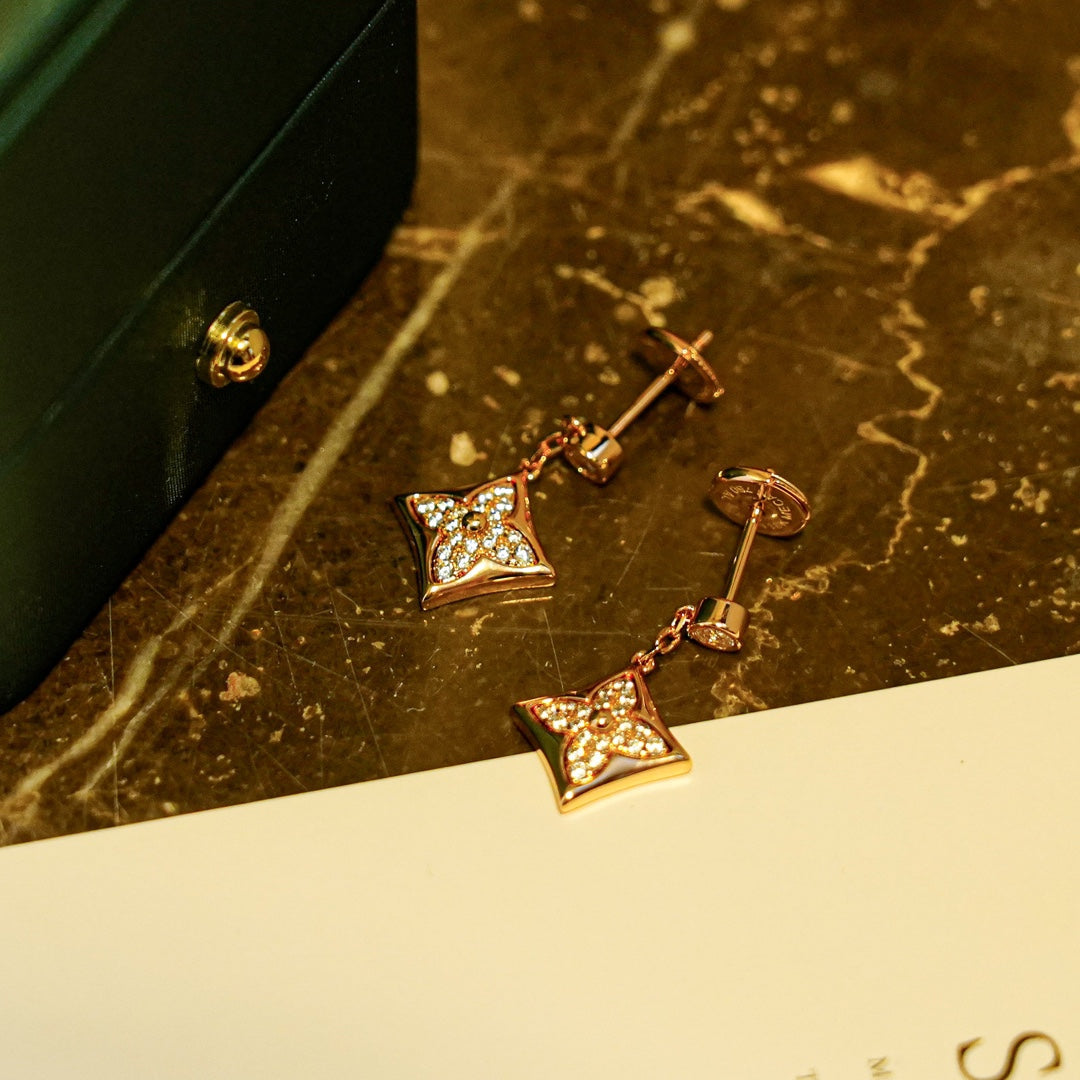 [Luxe]スターダイヤモンドイヤリングゴールド