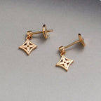 [Luxe]Boucles d'oreilles étoiles en or