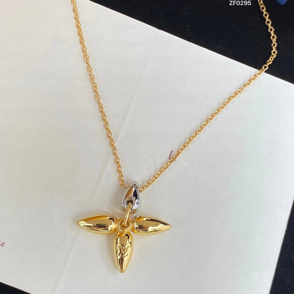 [Luxe]Collier pendentif Louisette en or