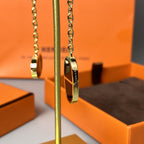 [Luxe]Boucles d'oreilles Chaine Verso en céramique noire