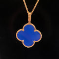 [Luxe]CLOVER 25MM NECKLACE TURQUOISE ROSE GOLD