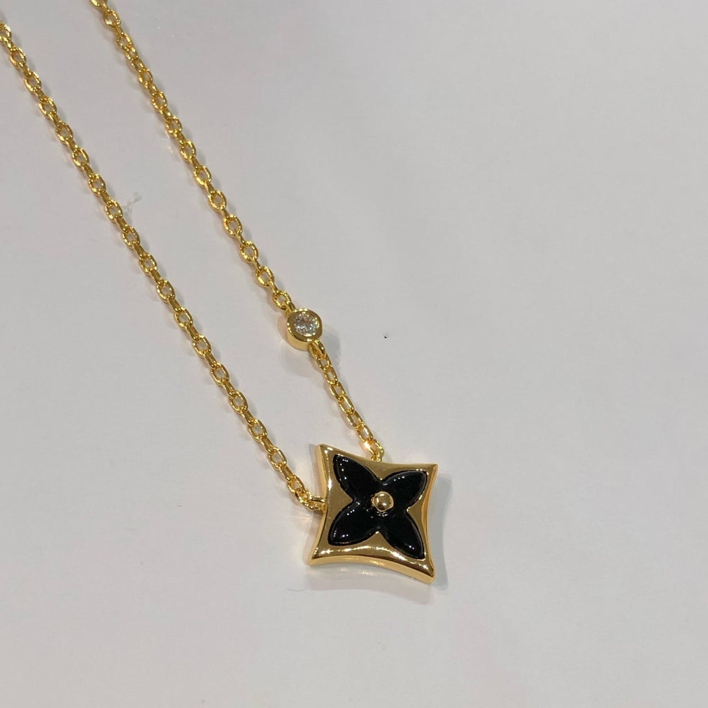[Luxe]スターブラックモップネックレス