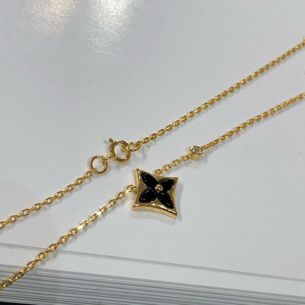 [Luxe]スターブラックモップネックレス