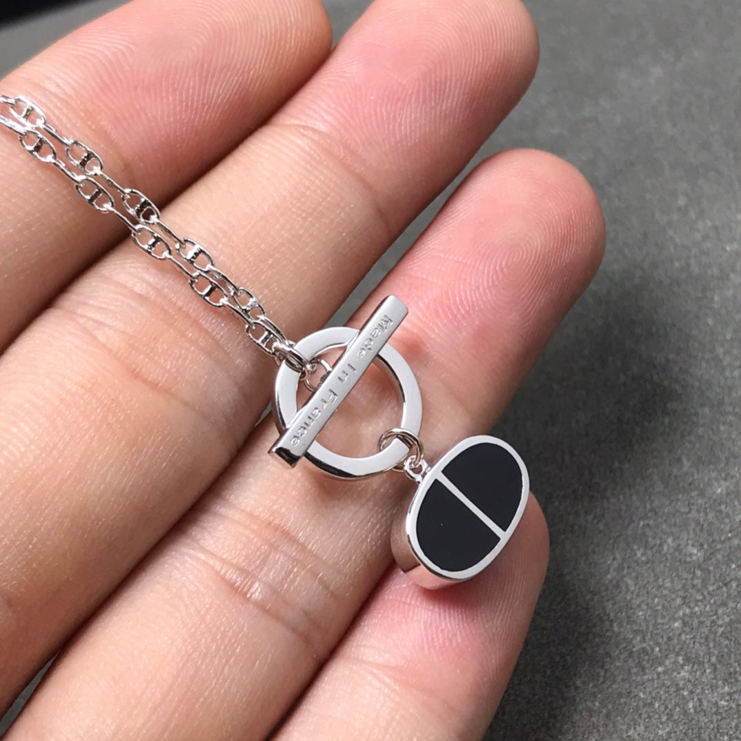 [Luxe] COLLIER CHAÎNE VERSO EN CÉRAMIQUE NOIRE