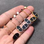 [Luxe]チェーン ヴェルソ ブラック セラミック シルバー イヤリング