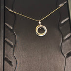 [Luxe Jewelry]TRINITY  NECKLACE 1 DIAMOND